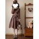 Alice Girl Bear Chocolate Short and Long Skirt and JSK(2nd Pre-Order/2 Colours/Full Payment Without Shipping)
